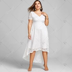 NWT White Plus Size A-Line Lace Dress